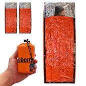 Emergency Survival Sleeping Bag & Blanket Set | Portable Thermal Bivvy Sack for Camping - 2 Pack