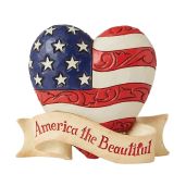 Shop Enesco Jim Shore Patriotic America Miniature Figurine - 3.35 Inch Heart Design