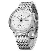 FEICE Bauhaus Automatic Men's Watch - Stylish Stainless Steel & Leather Casual Dress Wristwatch with Date Function