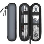 Fintie Pen Holder Case for Apple Pencil Pro and Stylus Soft Neoprene Zipper Sleeve Pouch Gray