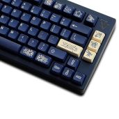 FKZ PBT Custom Keycaps XDA Profile Cute Star-Sky Themed 137 Keys Full Size Set for Cherry Gateron MX Switches Mechanical Keyboards