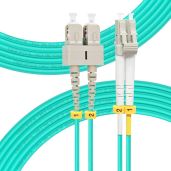FLYPRO Fiber 20M SC to LC OM4 Patch Cable 40GB 100GB Duplex 50/125um Multimode Fiber Optic LSZH 66ft Length Options 1m to 50m