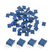 Fielect 50Pcs 10K Ohm Multiturn Trimmer Potentiometer High Precision Variable Resistor 3296W 3296W-1-103