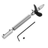 Fielect Drive Shaft with Propeller and Universal Joint for RC Boat 100mm Shaft 50mm Sleeve 36mm Propeller Compatible with 3.17mm Motor Shaft