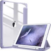 Fintie Hybrid Slim Case for iPad 9th/8th/7th Gen - Shockproof Clear Back Cover in Lilac Purple
