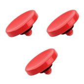 Foto&Tech Soft Shutter Release Button for Fuji, Leica, Nikon - 3 Pack Red | Compatible with X-T5, X-T4, M10, Df & More
