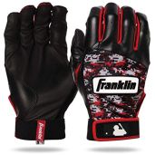 Franklin Sports MLB Digitek Baseball Batting Gloves - Gray/Red for Adults - Size Large
