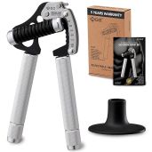GD Iron Grip EXT 90: Adjustable Hand Grip Strengthener for Forearms & Wrist (55-198 lbs) - Best Grip Exercises for Strength