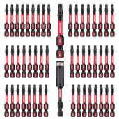 GEINXURN 50 Pieces T20 2 Inch Impact Tough Magnetic Torx Head Power Bits Set S2 Alloy Steel with Impact Bit Holder