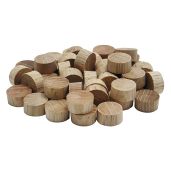 General Tools 313012 1/2-Inch Flat Head Plugs - FSC Oak, 45-Pack for DIY Projects