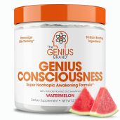 Boost Focus & Memory with Genius Consciousness: Super Nootropic Brain Supplement Powder - Watermelon Flavor