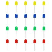 Buy Gikfun 10mm Diffused LED Diodes for Arduino - Pack of 20 | F10 Round Light Lamp AE1258