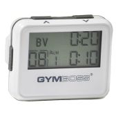 Gymboss Interval Timer & Stopwatch - White/Gray Gloss for Effective Workouts