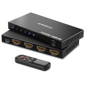 AVIDGRAM 4K HDMI Switch 3 Port Selector with IR Remote - Compatible with Xbox, PS5, HDR10, 18Gbps
