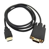 Haokiang 6ft HDMI to VGA Adapter Cable - 1080P Gold-Plated Converter for PC, Laptop, DVD, Projector & HDTV