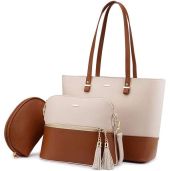 Stylish 3-Piece Handbag Set for Women: Shoulder Bags, Totes & Satchels