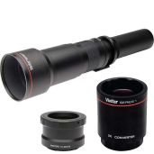 High-Power 650mm-2600mm f/8 Telephoto Lens for Canon EOS Rebel & M Series Cameras