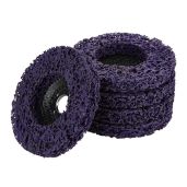 Hilitand 5Pcs Poly Strip Wheel Disc for Paint and Rust Removal Quality Angle Grinder Discs 10000rpm 60# Purple