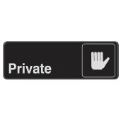 Buy Hillman 841756 Self-Adhesive Visual Impact Sign - 3x9 Inch Black & White Plastic for Easy Installation