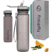 Hydracy 32 Oz Motivational Water Bottle with Time Markers & Straw - BPA Free, Leak Proof Gym Bottle for Fitness & Outdoors