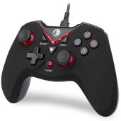 IFYOO V-One Wired USB Gaming Controller for PC, Steam, Android & PS3 - Red Gamepad for Windows 10/11 & More