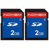 INDMEM 2 Pack 2GB Class 4 SD Cards - Reliable Flash Memory for Cameras & Devices