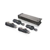 IOGEAR 4-Port DVI KVMP Switch: 1920x1200, Auto Scan, USB Hub, TAA Compliant for Windows, Linux, Mac - GCS1104
