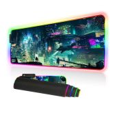 Large RGB Gaming Mouse Pad - Oversized LED Soft Mat with Non-Slip Base & Water-Resistant Design (80x30) for Ultimate Gaming Experience