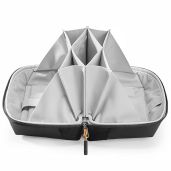 Inateck Electronics Organizer Travel Case Large Water-resistant Tech Pouch for Cables Chargers and Accessories Black