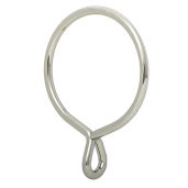 "Ivilon Drapery Eyelet Curtain Rings - 2.3" Brushed Nickel Set of 14 for Easy Curtain Hook Installation"