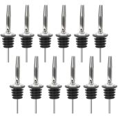 JBtek 12 Pack Stainless Steel Bottle Pourers with Tapered Spout - Perfect for Easy Pouring & Control