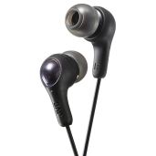 JVC Gumy HAFX7BN Earbud Headphones: Powerful Sound, Comfortable Fit, Silicone Ear Pieces (Black)