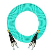 Jeirdus 20M ST to ST Duplex 50/125 OM3 Multi-Mode Fiber Optic Cable Jumper - 10G Performance