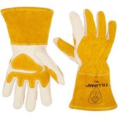 "Buy Tillman 14" Gold & Pearl MIG Welding Gloves - Fleece Lined, Kevlar Stitch, 4" Cuff | Durable Cowhide Protection"