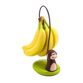 "Joie Monkey Banana Tree Holder Hanger - 5.75" Brown Fruit Storage Solution"
