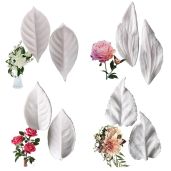 8Pcs KALAIEN Silicone Leaf Veiners for Fondant - Perfect for Rose, Peony & Lily Crafts