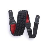 "KLIQ AirCell Guitar Strap for Bass & Electric Guitar - 3" Neoprene Pad, Adjustable 46"-56", Red"