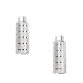 Buy KOOBOOK 2Pcs Aluminum Alloy BMX Bike Pegs - Anti-Slip 38mm Pedals for 3/8 Inch Axles - Silver