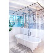 Kent & West PEVA Shower Curtain Liner PVC Free Clear Durable with Metal Grommets 9 Gauge Bottom Magnets 84 W x 72 H Extra Wide