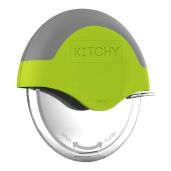 Ergonomic Kitchy Pizza Cutter Wheel with Protective Blade Cover - Green Pizza Slicer for Effortless Cutting