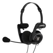 Buy Koss Porta Pro Double-Sided On-Ear Headset with Flexible Mic & Collapsible Design - Wired 3.5mm TRRS Plug, Black