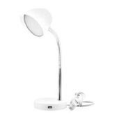 MaxLite White LED Desk Lamp with USB Port - Stylish & Functional Lighting Solution