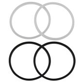 LUORNG 4PCS Replacement Rubber Lid Seal for Insulated Travel Mugs Compatible with Various Sizes