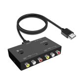 LVY 2AV to HDMI Converter: RCA to HDMI for Wii, N64, PS1-PS3, VHS, VCR & DVD Players - Supports 16:9/4:3