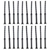 Lasenersm 20 PC Case Fan Screws 65mm x 8mm Black Rubber Anti Noise Vibration Damping Easy Install