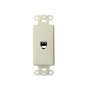 Leviton 40649-T Decora Insert 6P4C - Light Almond Screw Terminals for Easy Installation