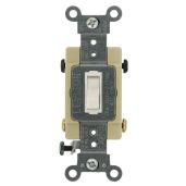 Leviton 54504-2W 15-Amp 4-Way AC Quiet Switch - Commercial Grade, Grounding, White
