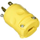 Leviton 620PV 20 Amp 250 Volt Grounding Plug - Durable Yellow Electrical Connector