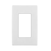 Leviton REWP1-WW Renu One-Gang Screwless Wallplate - Stylish White on White Design