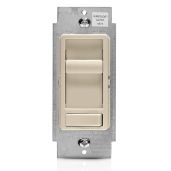 Leviton SureSlide Dimmer Switch 6674-P0T for LED, Halogen & Incandescent Bulbs - Light Almond Finish